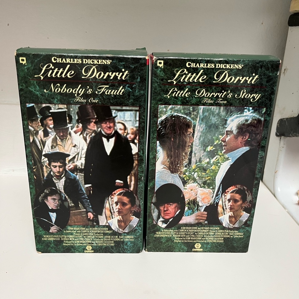 VHS Charles Dickens Little Dorrit Film 1 and Film 2